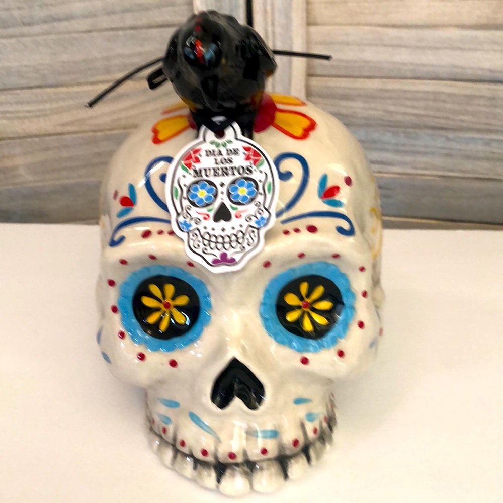 Day of the dead sugar skull blue sky new